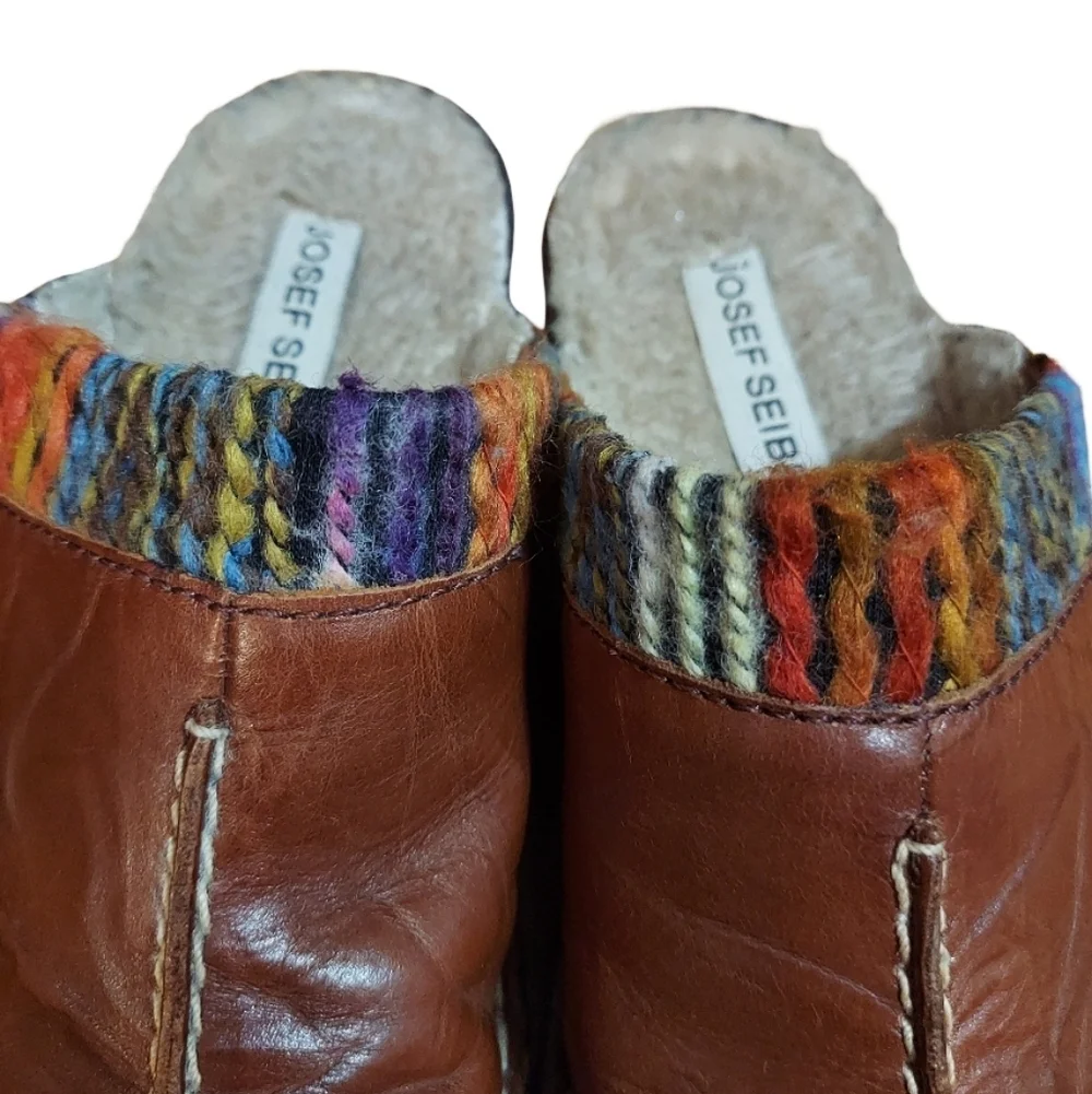 Josef Seibel Leather Catalonia Clog In Color Brandy/Multi - Picture 6 of 16